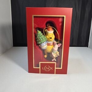Lenox 2025 Winnie the Pooh & Piglet Porcelain Christmas Ornament NIB (OT)